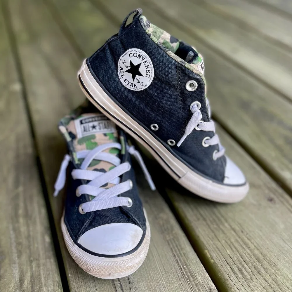 Converse All Star Mid top Chuck Taylor - Black Camo - Kids 3